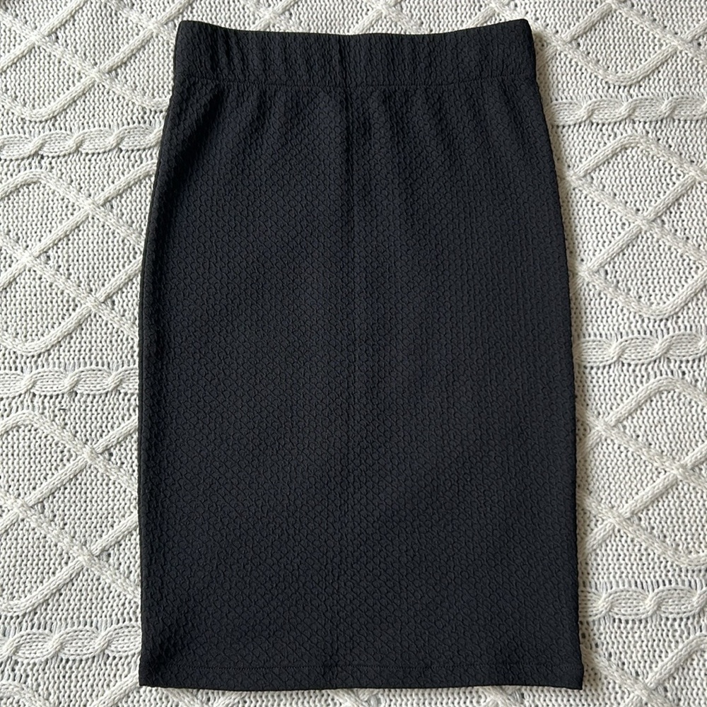Black Textured Skirt